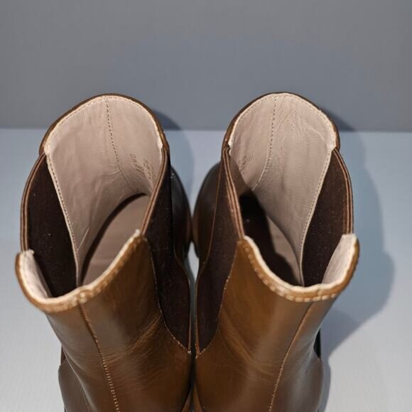 NEW Stuart Weitzman Laine Ankle Bootie Womens 8.5 Brown Leather Chelsea Fall - Picture 8 of 12